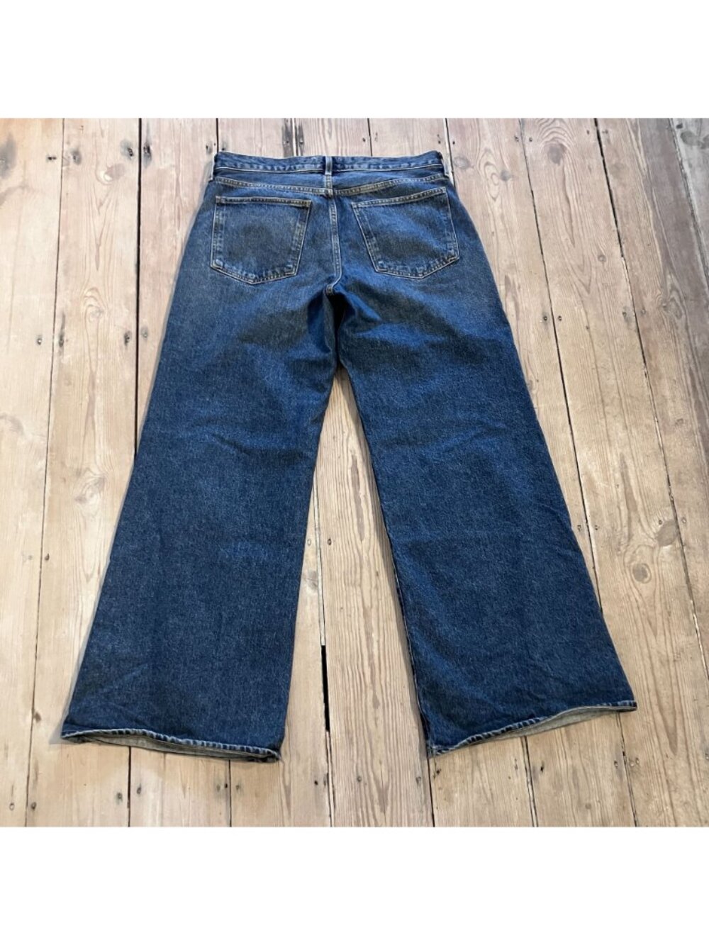 AGOLDE Womens Clara Wide Leg Dark Wash Designer Denim Jeans Size 30 Blue AN EXC - Picture 5 of 12